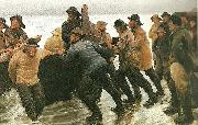 fiskere trekker vod ved skagen